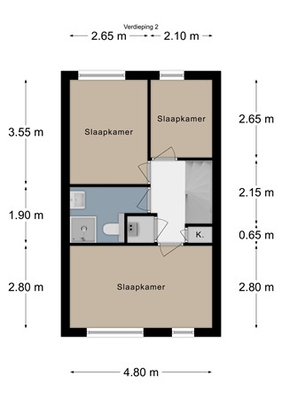 Floorplan - Aan de Ververij 35, 6291 KC Vaals